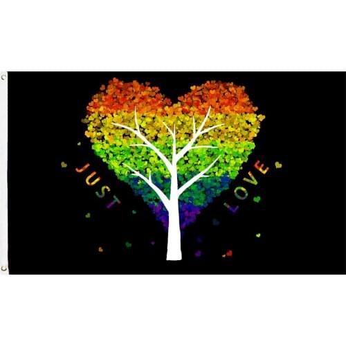 60x90cm/90x150cm LGBT Rainbow Gay Pride Flag 2x3ft/3x5ft Love Tree Banner