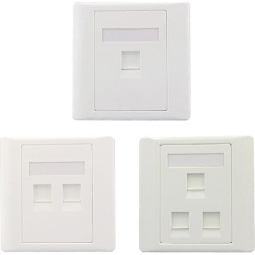 1/2/3Port CAT 7 Wall Panel CAT7 LAN Faceplate Network Socket For Vention Keystone wire extrusion Super Speed Ethernet Cable