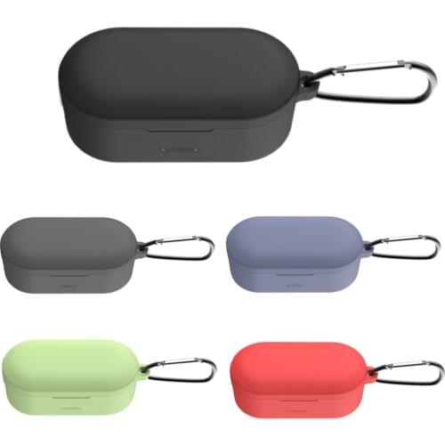 Silicone Case Cover For QCY T1S T2C Earphone Protector Shell Soft TPU Cases With Hook For QCY T 2C/T 1S TWS Wireless Headset