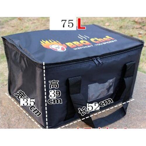 EXTRA large capacity thermal folding cooler bag picnic lunch box insulated cool handbags ice pack vehicle car bag insulation 75L