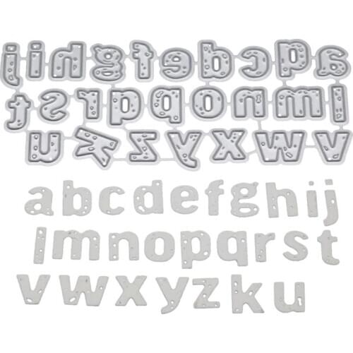 Lowercase Letters Alphabet Metal Cutting Dies Stencil DIY Scrapbooking Album Stamp Paper Card Embossing Craft Decor