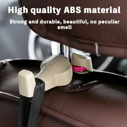 2PCS Universal Car Headrest Back Seat Hook Seat Hanger Vehicle Organizer Holder for Handbags Purses Coats and Grocery Bag