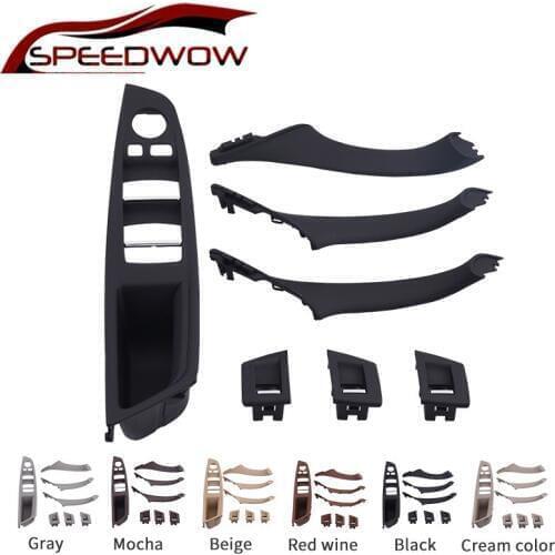 Car Interior Inner Door Handle Pull Trim Grip Cover Window Switch Button Panel Plate For BMW F10 F11 F18 F30 520i 525i 5-Series