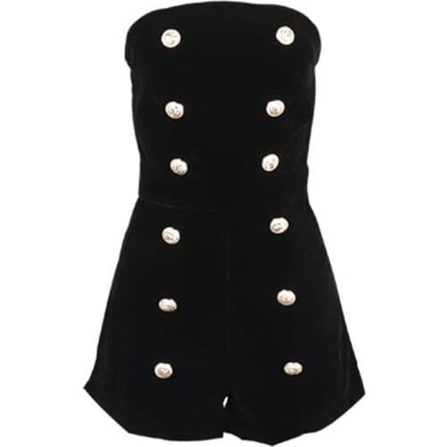 Double-breasted gold velvet shorts women autumn and winter retro wide-leg trousers