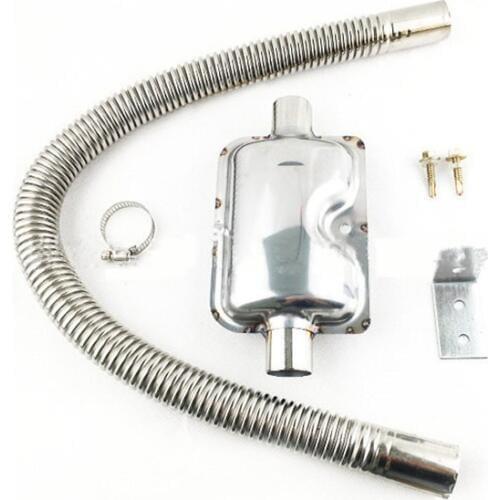 1pcs 120cm Exhaust Muffler Pipe Silencer Stainless Steel Car Exhaust Pipe Gas Vent Hose Diesel Heater for Car Heater Accessories