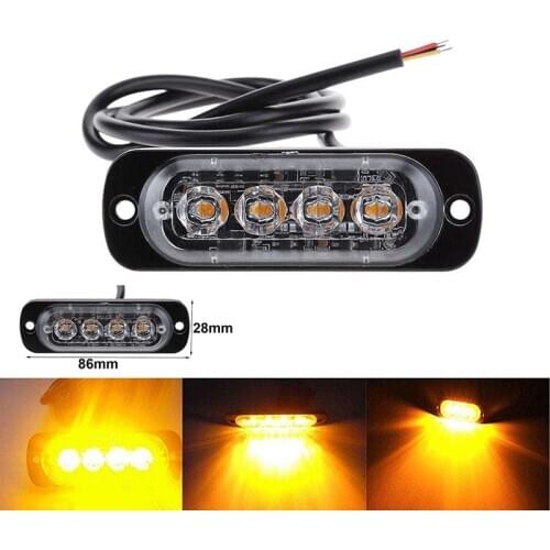 12-24V 12W LED Strobe Warning Light Strobe Grill Flashing Breakdown Emergency Light Car Truck Beacon Lamp Traffic Light
