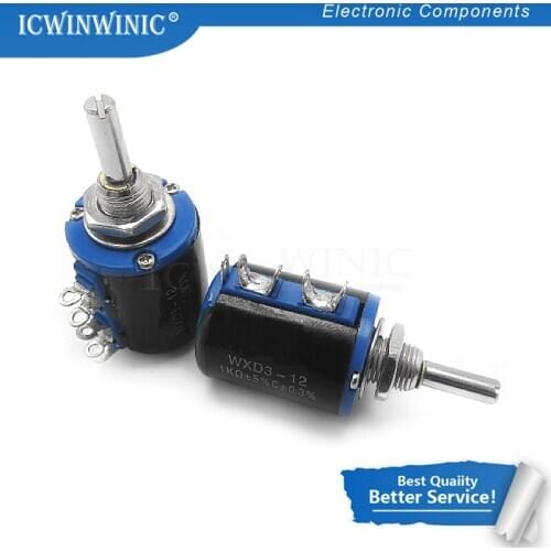 2piece WXD3-12 1W 1K ohm WXD3-12-1W 5 ring multi-circle precision wire-wound potentiometer In Stock