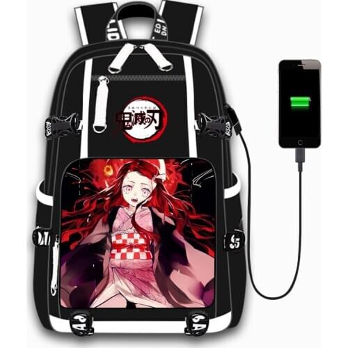 2020 New Style Laptop Bags Anime Demon Slayer: Kimetsu no Yaiba Schoolbag Travel Bag Backpack for Teens Students