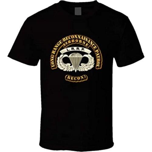 3XLARGE - SOF - Airborne Badge - LRRP T-shirt - Black