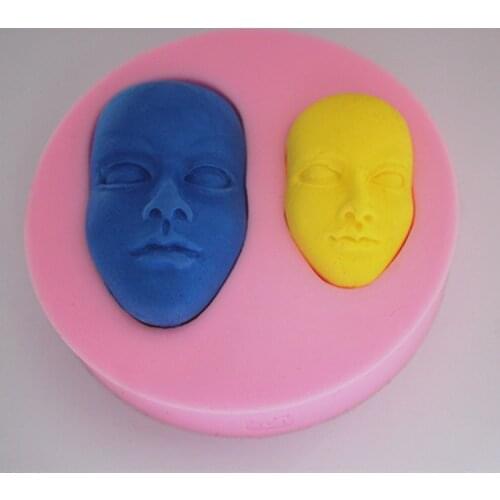 New New Arrival Human Face Shaped 3d Silicone Cake Fondant Mold, Cake Decoration Tools, Soap, Candle Moulds FM114