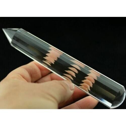 5.82" 16 Sided VOGEL Style Natural 100% Clear QUARTZ CRYSTAL DT POINT Healing 157g