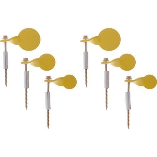 6pcs Stainless Steel Shooting Target Spinners Target Plinking Target for Precision Practice Paintball Accessories