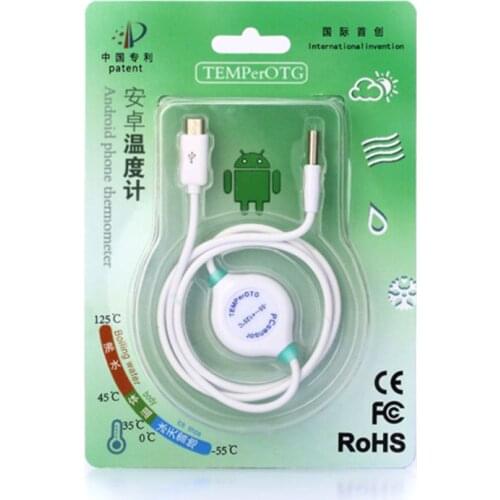 8in1 Phone OTG Thermometer -50℃-125℃ Data Logger Recorder for Ovulation Body Food Water 85AC