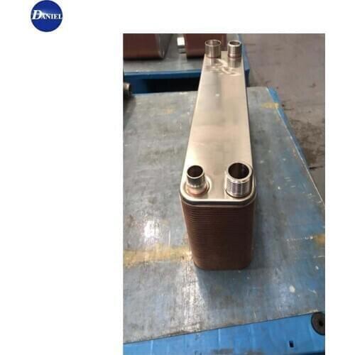 Car ac evaporator coil brine and condenser titanium plate heat exchanger