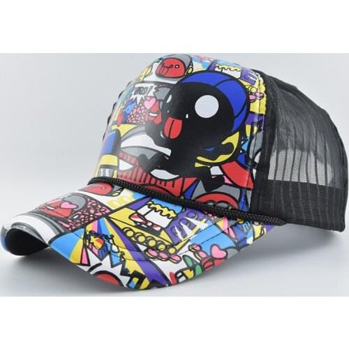 [DIFF COOL]Wholesale parent-child hat fashion men and women printing trucker baseball net hat rebound cartoon Golas hip-hop hat