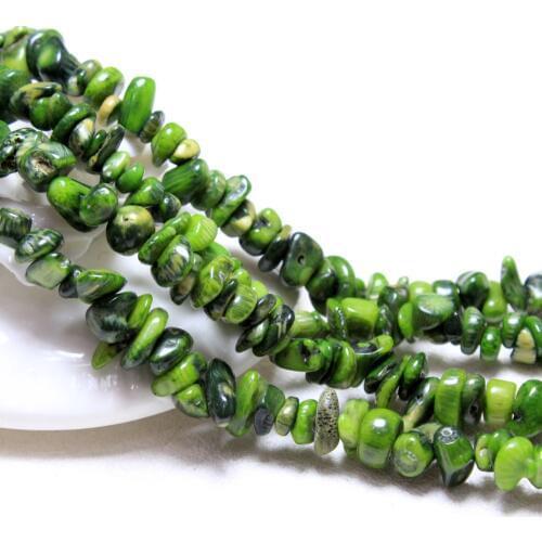 Wholesale Irregular Gravel Shape 5-8 mm Natural Coral Dye Green Stone Beads For Jewelry Making DIY Bracelet Necklace Strand 34