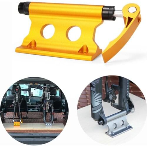 Bike Block Fork Mount Aluminum Alloy Quick Release Bicycle Front Fork Fixed Clip For Truck Trailer Cycling Accessories Wholesale