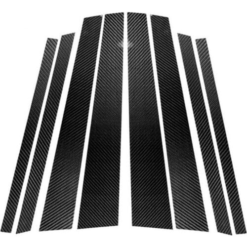 Carbon fiber B-pillar decorative sticker 6-piece set Interior modifications for BMW F10 5 Series 2011-2017 наклейки на авто