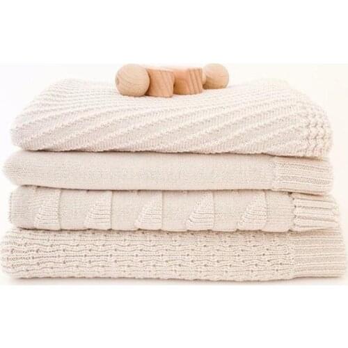 Baby Blanket Knitted Newborn Baby Swaddle Wrap Receiving Blankets Woolen Soft Toddler Boys Girls Bedding Crib Stroller Blanket