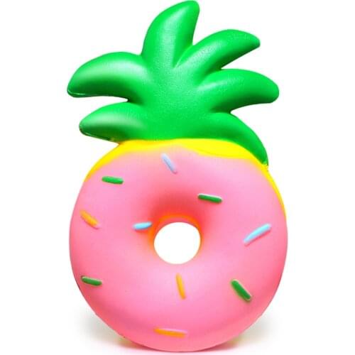 Jumbo Pineapple Donut Squishy Fruit Squishies Cream Scented Slow Rising Squeeze Toy Baby Kids Party Birthday Fun Gift