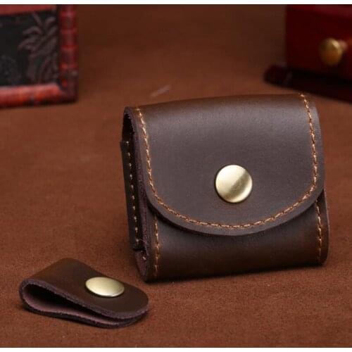 Mini Fashion Coin Purse Vintage Men Women Genuine Leather Wallet Multifunctional Female Small Coin Bag Key Pocket Wallets