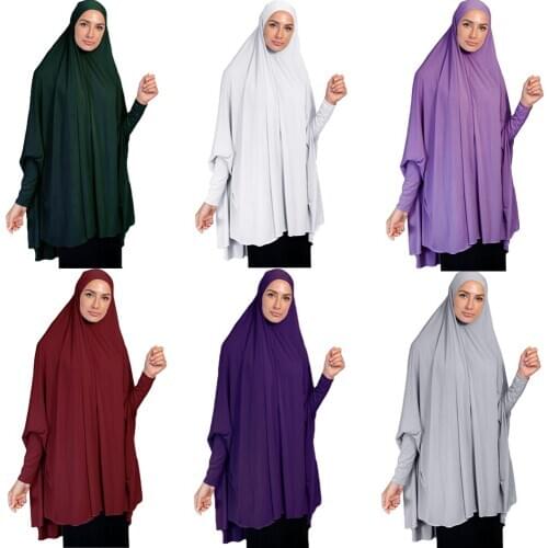 Fashion Muslim Women Large Scarf Hijab Full Cover Prayer Khimar Niqab Burqa Long Oversize Headscarf Islamic Arab Ramadan Clothin