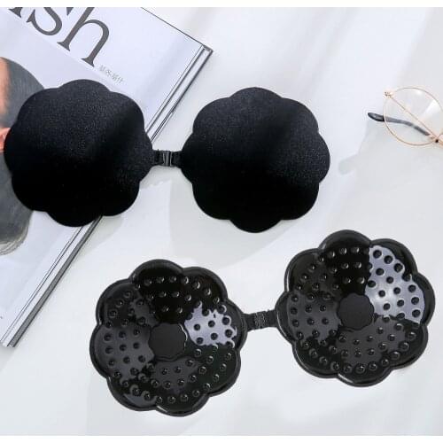 New Womens Invisible Bra Strapless Froal Self Adhesive Bra Silicone Push Up Backless Bra