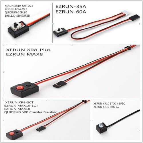 Hobbywing Switch for Car ESCs EZRUN XERUN QUICRUN MAX8 MAX10 30850002 30850003 30850005 30850008 30850009 for RC 1/8 1/10 cars