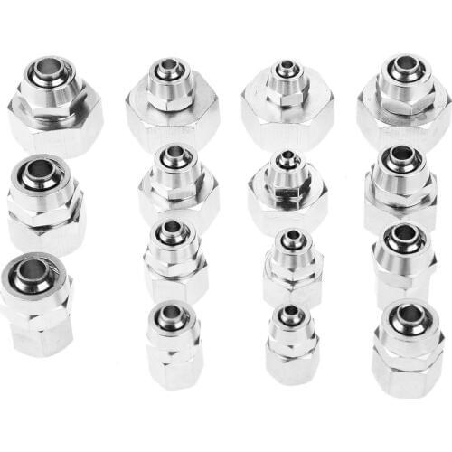 6-12mm OD Pneumatic Quick Fittings to 1/8" 1/4" 3/8" 1/2" Thread Air Vacuum Hose Quick Joint Coupler Copper Adapter Connector
