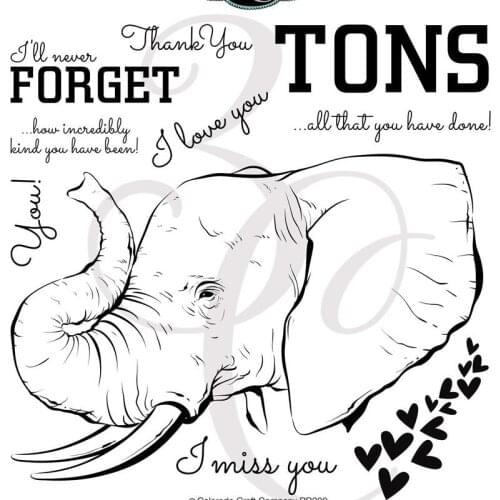 Elephant Transparent Clear Stamp for DIY scrapbooking/Card Making C810