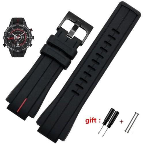 High Quantity Rubber Watchband For Timex WATCHT2N720 T2N721 TW2T76300 Black Waterproof Silicone Sports Strap 28*16mm