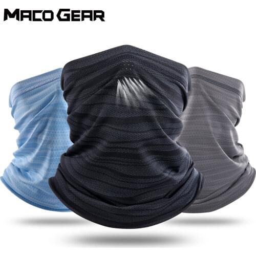Summer lce Silk Breathable Mesh Bandana Cycling Hunting Running Scarf Skiing Riding Hiking Snowboard Sports Face Mask Men Women