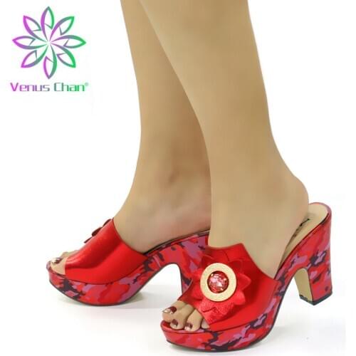 Summer red Colors Without Bag Pumps Super Mids Heels Italian Women Wedding for Party Ladies heel
