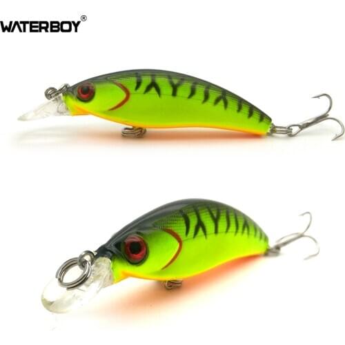 WATERBOY Mini Minnow Fishing Bait 5.2cm /2in 3g/0.1OZ Iscas Fish Wobblers Swimbait Peche Small Size New Hard Artificial Lure