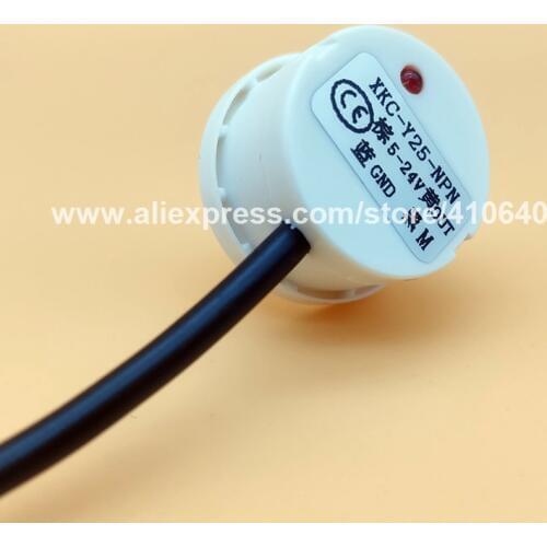 XKC-Y25-NPN Non Contact Adhering Type Water Level Sensor For Water Tank Water Tower or Tube Easy Install DC 5 to 24 V NPN Signal