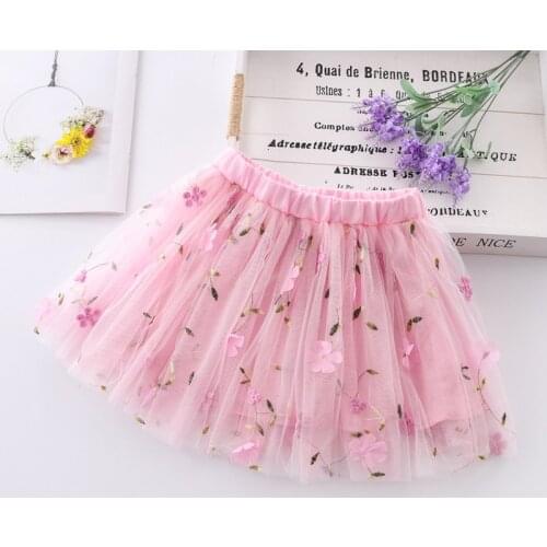 Girls Skirts Spring Summer 2021 Mesh Skirt Dancing Skirt Girls Plaid Skirt Pink Skirt Tutu Skirt School Girl Skirt Ball Gown 2-6