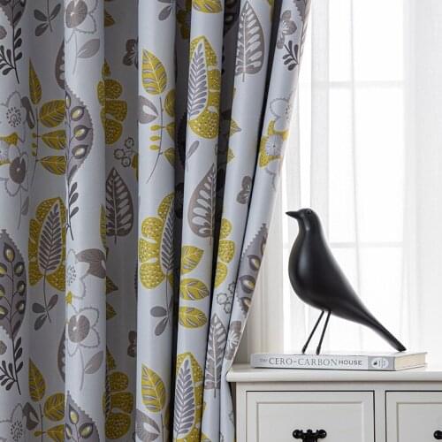 Pastoral Style High Blackout Curtains for Living Room and Bedroom Balcony Shade and Heat Insulation Printed Curtains Custom