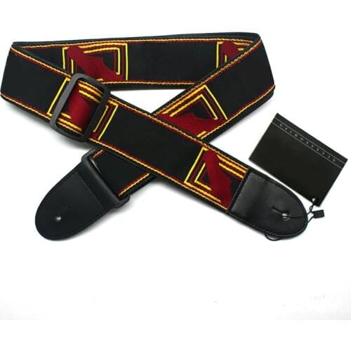 Folk Guitar Jacquard Weave Embroidery Strap Bass Shoulder Belt Stringed Instruments Accessories for Acoustic Classical Guitar