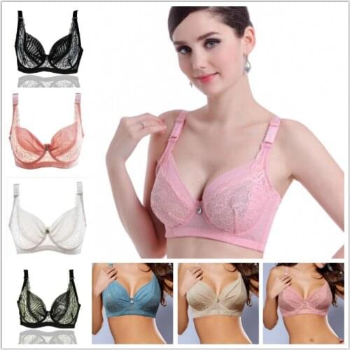 New fashion women sexy thin cup push up bra intimate brassiere Hot Sale Underwear New Lady Ultrathin Floral Lace Brassiere DN