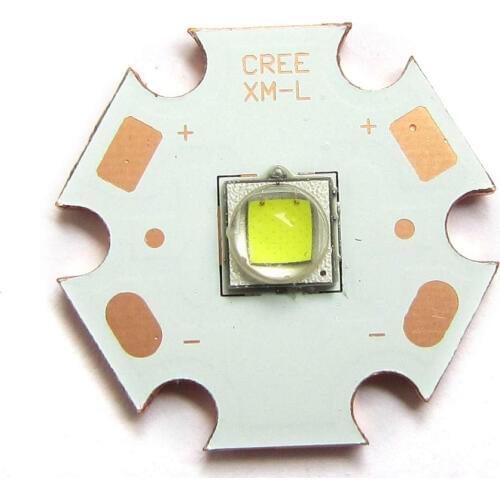1pcs Original 10W CREE XM-L L2 Warm White 3000k ~ 3500k Cool White 6000k ~6500k LED Light Lamp Chip Bulb + 20mm Copper PCB Base