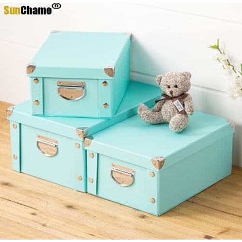 1pcs Foldable Storage Boxes Clothes Storage Box Desktop Sundries Stationery Living Room Office Book Storage Container Organiser
