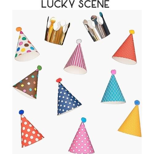 10Pcs Birthday Party Hats and Crown Collection Set for Kids or Adults Costume Accessories Assorted Colors S00233