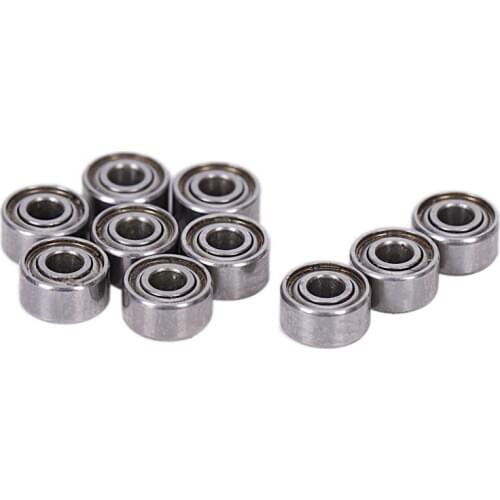 10pcs Miniature Sealed Metal Shielded Metric Radial Ball Bearing Model: MR52-ZZ 2x5x2.5Mm
