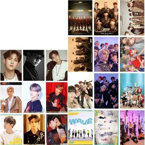 16Pcs/Box KPOP ATEEZ Album The Collection HD Photo Card PVC Cards Self Made LOMO Card Photocard