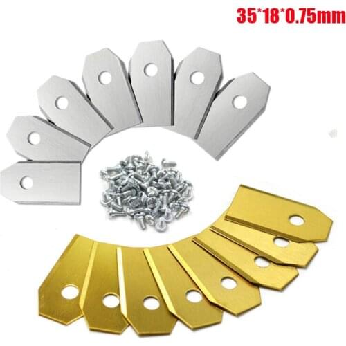 35*18*0.75mm Lawn Robot Blade Gold Silver Lawn Mover Replacement Blade For Gardena Husqvarna Automower yardforce Garden Tools