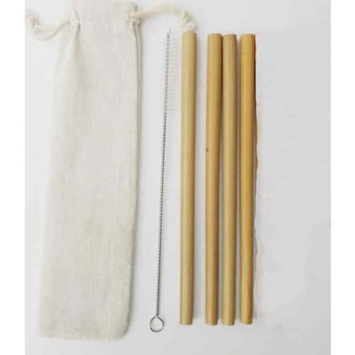 50 Sets Bamboo Straw Bamboo Drinking Straws Reusable Natural Wood Straws Eco-Friendly Party Birthday Wedding Bar Tool