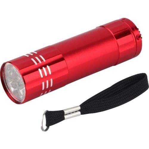 9 led Mini Flashlight white Led Lamp powerful Flash Light Lanterna Protable small pocket torches penlight for hiking camping