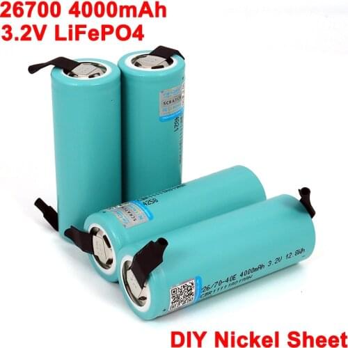3.2V 26700 4000mAh LiFePO4 Battery 3C Continuous Discharge Maximum 5C Power battery For Electric car scooter Energy storage