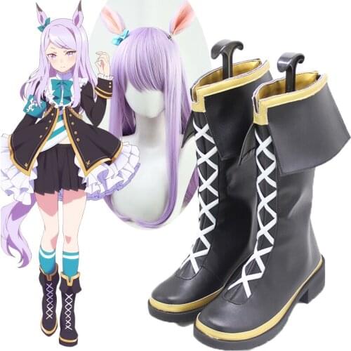 Anime Umamusume: Pretty Derby Season 2 Mejiro McQueen cosplay shoes boots wigs and ears Cosplay Costume Halloween Women cosplay