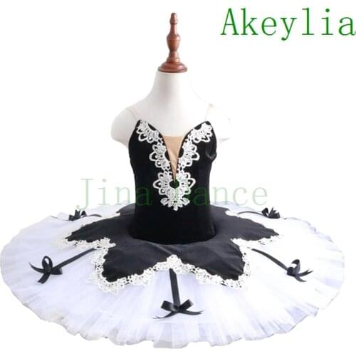 Black White Ballerina Performance Professional Ballet Tutu Harlequinade Dance Tutu Costume Classical ballet stage costume Women
